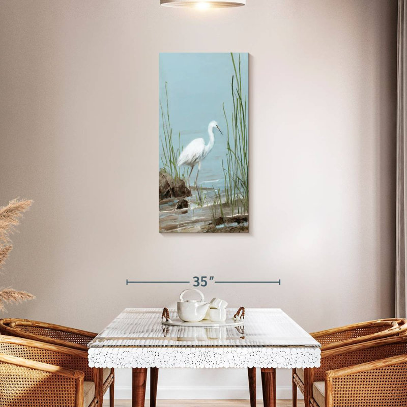 Aigrette de l'île Brampt I, H 42 po x l 21 po