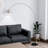Eckehard 75.6'' Black Arched Floor Lamp-259637531