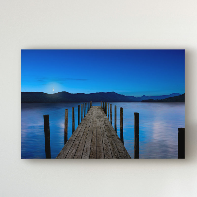 « crépuscule & eau v », photo sur toile tendue, H 16 po x l 24 po x P 2 po