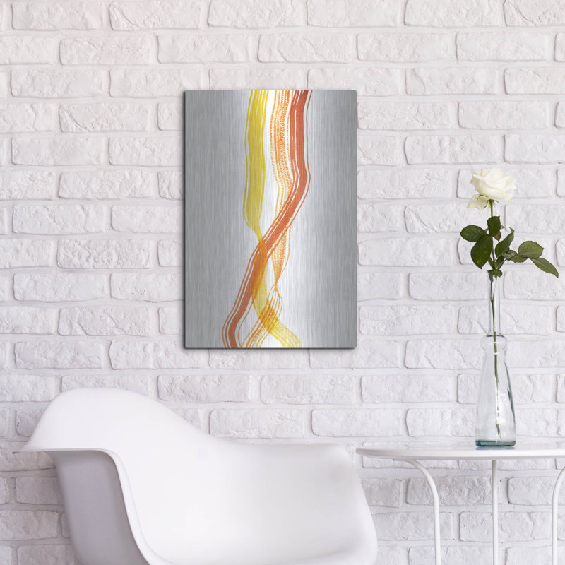  «Ribboned 4» par Alicia Ludwig, art mural en métal, 24 po x 36 po, H 24 po x l 16 po