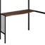 Lit superposé simple en métal avec bureau, finition thermolaquée noire pour chambre à coucher en métal-1963739165-1963739164