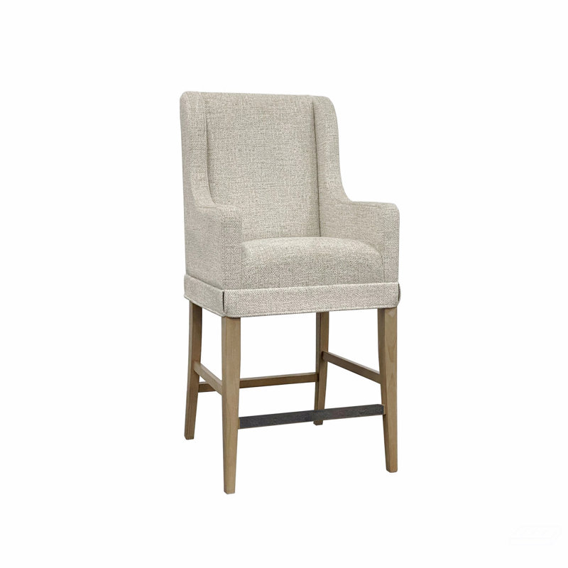 Tabouret de comptoir rembourré, Tanné