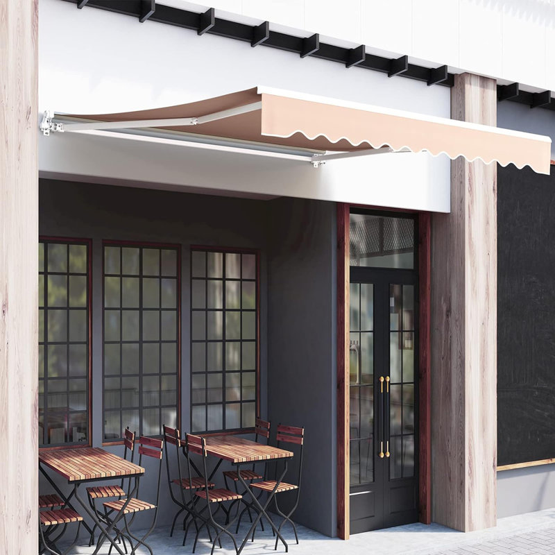 Brayden Studio 300cm W x 250cm D Polyester Cover Retractable Patio Awning