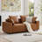 Makassar 78“ Square Arm Loveseat Modular Chenille Sofa-874300226