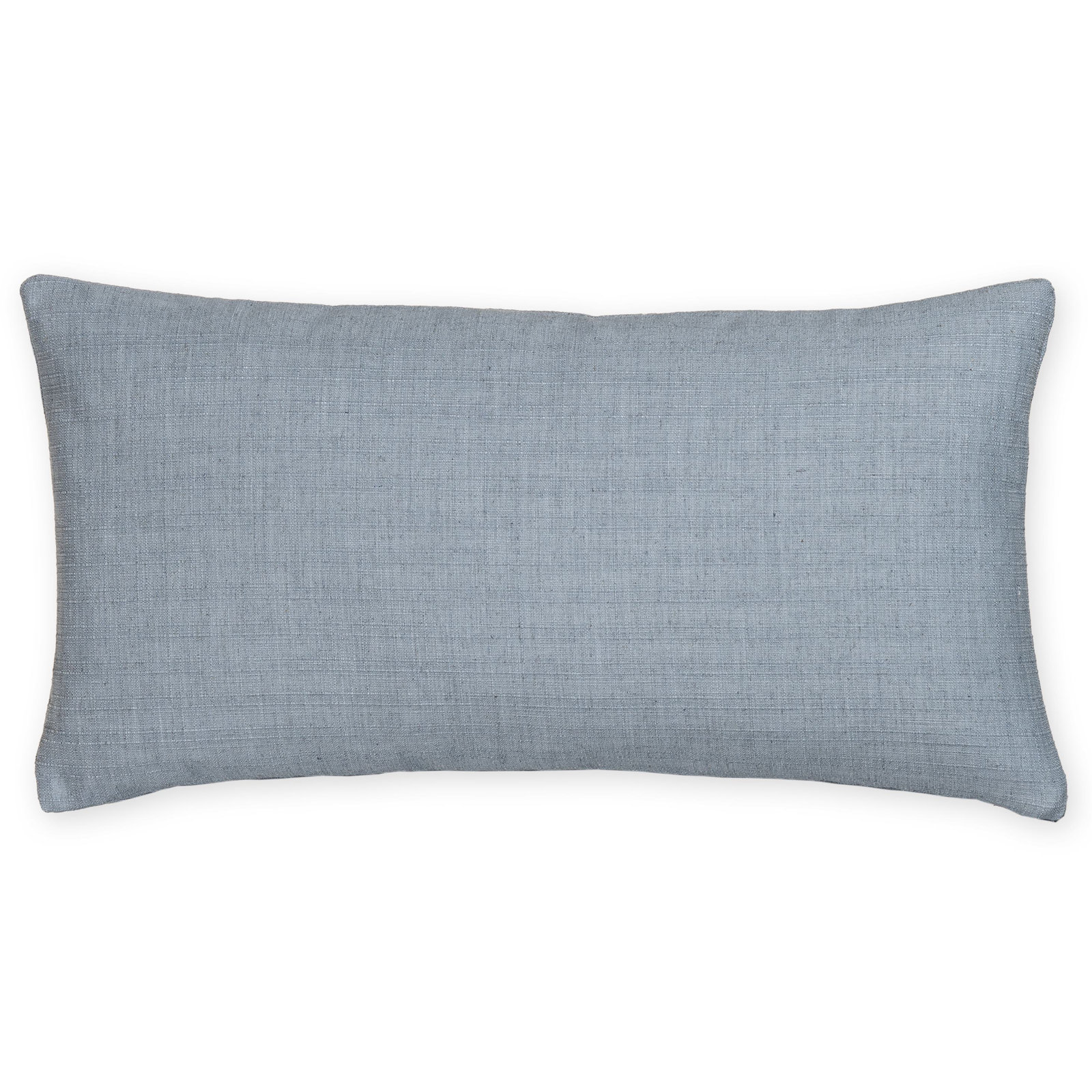 Indy Faux Linen Accent Pillow, Feather, Blue, Rectangle 12"H x 21"W
