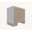 Table de chevet 2 tiroirs en bois, blanc brillant