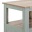 Table de bout Timmy, 2 tiroirs, tablette, bois vert sauge, 23 po