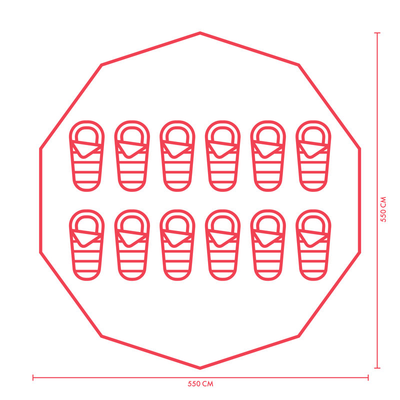 Tente de jeu triangulaire pour 12 personnes Deluxe