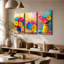 Toile, art mural coloré vif, gerbera et marguerite-1818567737