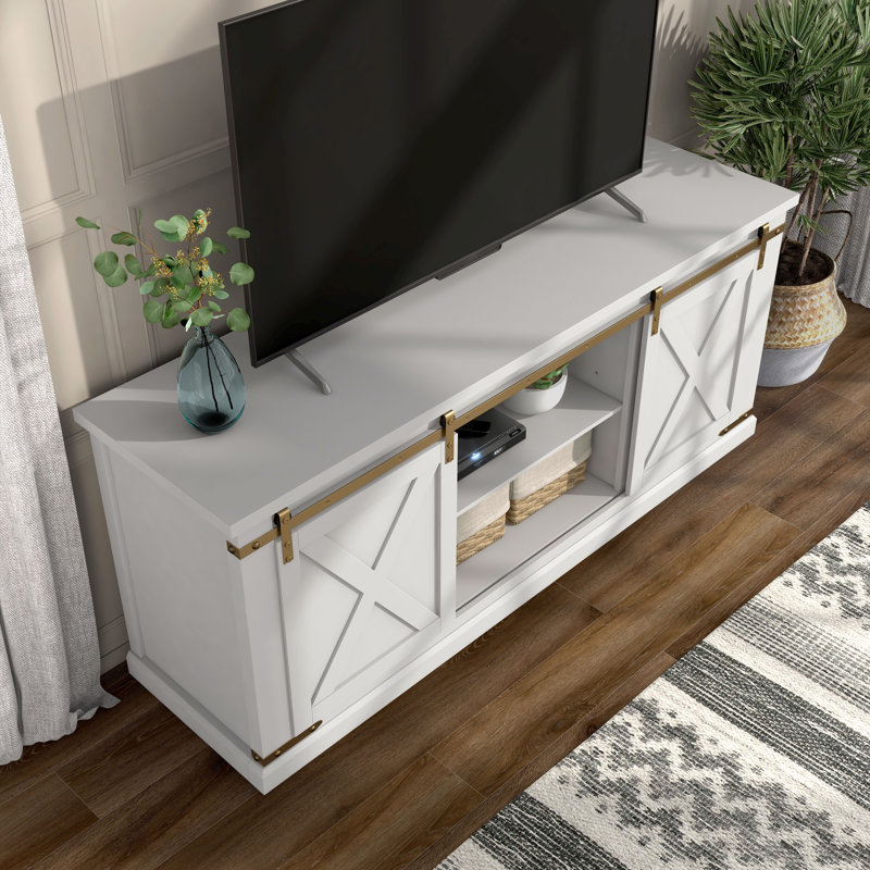 Gregoris Unfinished TV Stand for TVs up to 78", White