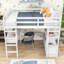 Lit mezzanine 6 tiroirs avec tablettes Frowine par Harriet Bee-108344731