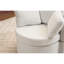 Chaise pivotante en tissu doux avec beaucoup de rangement et unité tactile