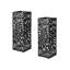 Lot de 2 porte-parapluies rectangulaires 49 x 15,5 x 15,5 cm, structure métallique ajourée avec bacs égouttoirs et crochets pour entrées-690451238