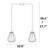 2 - Light Black Kitchen Island Pendant