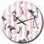 Flamant rose sur horloge murale Mid-Century-40747069