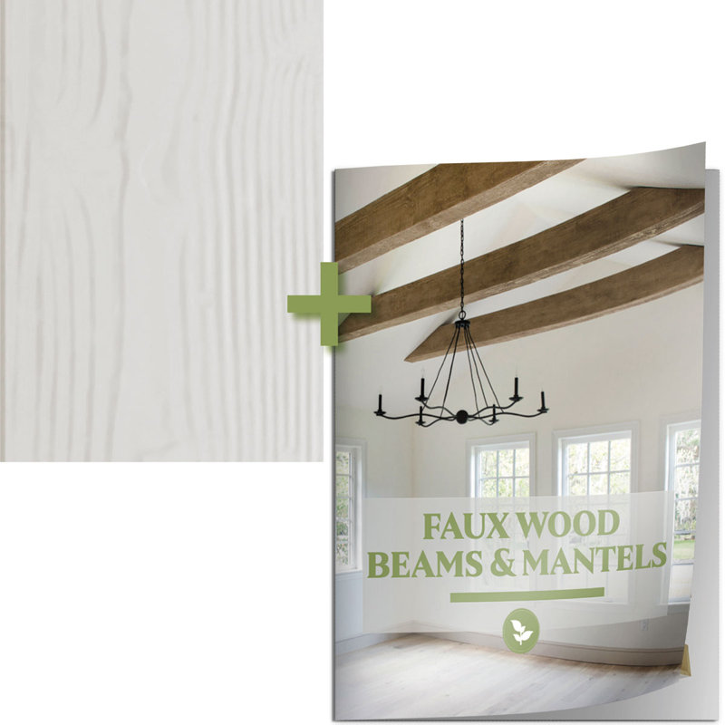 10" x 7" Hand Hewn Faux Wood Beam Sample with Catalog