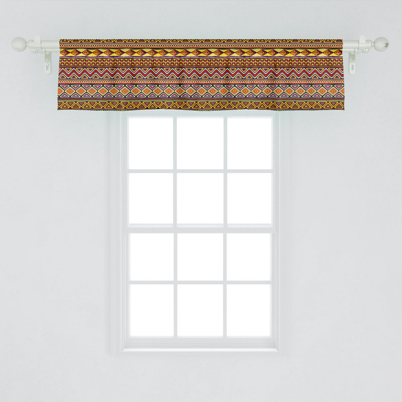 Cantonnière Ambesonne, lot de 2 triangles zigzag 52478, L 54 po x L 12 po