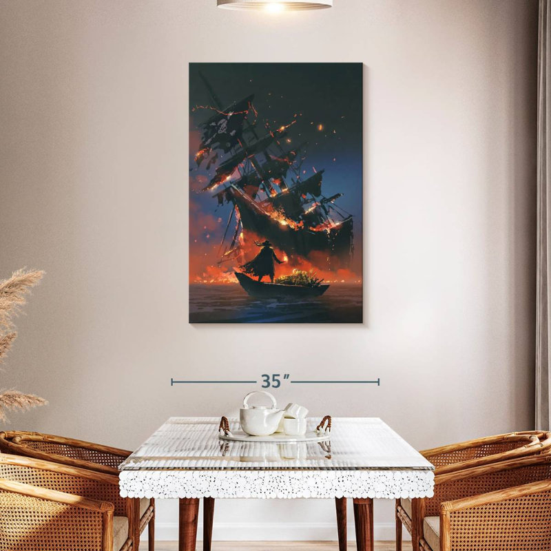 Burning Ship, 45" H x 30" W