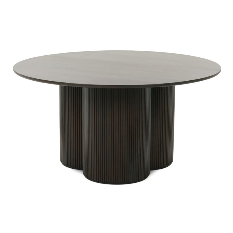 Table de salle à manger Eutropios, Bois brun foncé