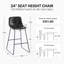  Tabourets de bar modernes en cuir synthétique avec siège rembourré et siège d'îlot de cuisine à hauteur de comptoir, ensemble de 2-105760166-105760169-128872966