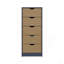 Commode à 5 tiroirs pour chambre de bébé et chambre à coucher Olijato