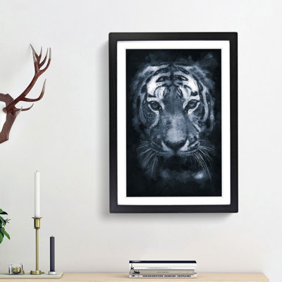 Tiger Portrait in Abstract - Picture Frame Painting Print on MDF