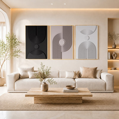  Boho Wall Decor I 3-Piece framed wall art