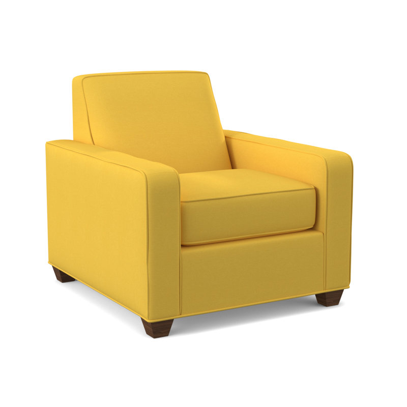 Avery Upholstered Armchair, Montana Walnut, Antic Mimosa