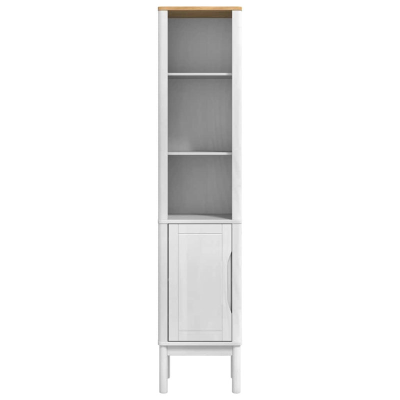 Solid Wood Bathroom Cabinet, White