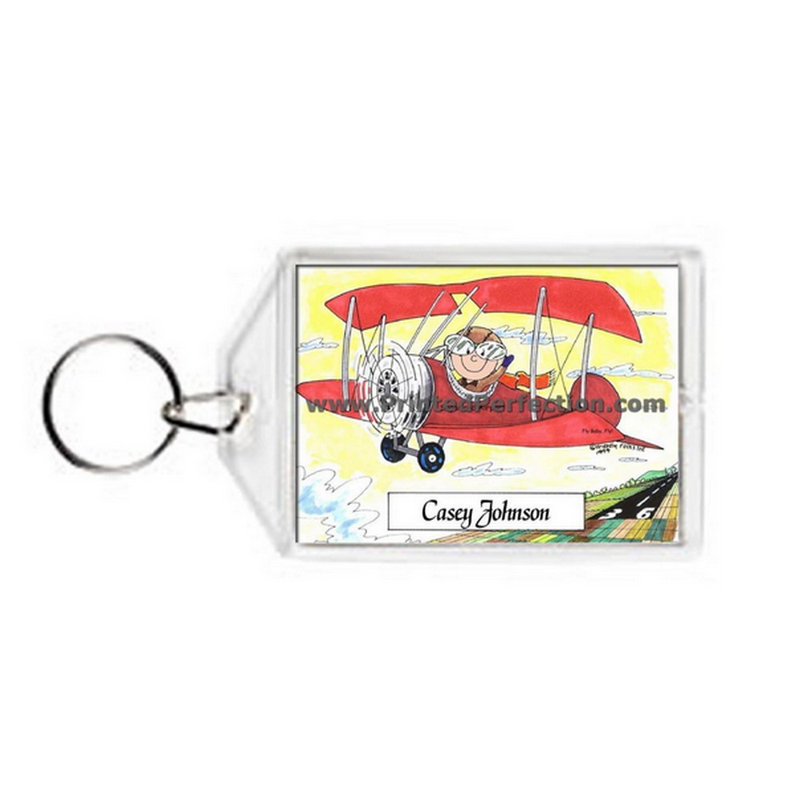 Personalized Pilot - Porte-clés en acrylique pour homme