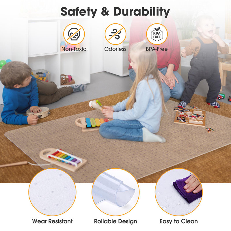 Hard Floor Straight Rectangular Chair Mat