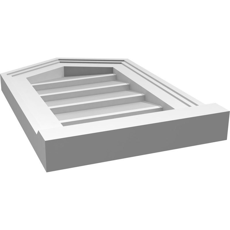 Ventilateur à pignon en uréthane non-fonctionnel Signature, 18" H x 12" W x 2" D, 6/12