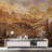 Layered Woodcut Mountain Forest Landscape Wall Mural-1939100234