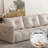 106.3" Beige Microfiber Modular Sofa Couch