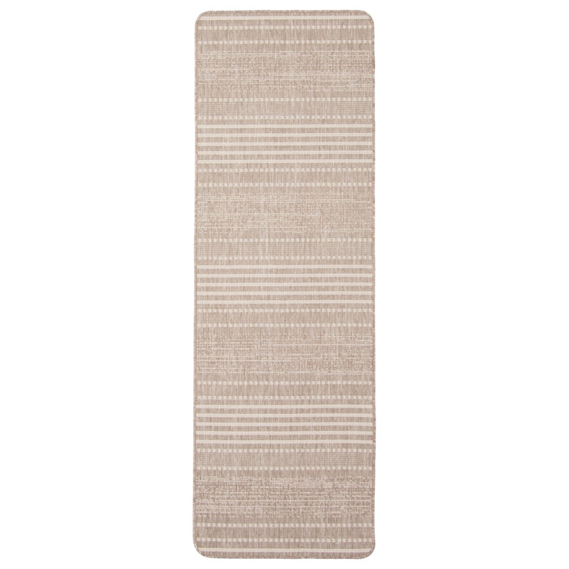 Tapis taupe Bralynn, Tapis de couloir 2 pi 2 po x 6 pi 7 po
