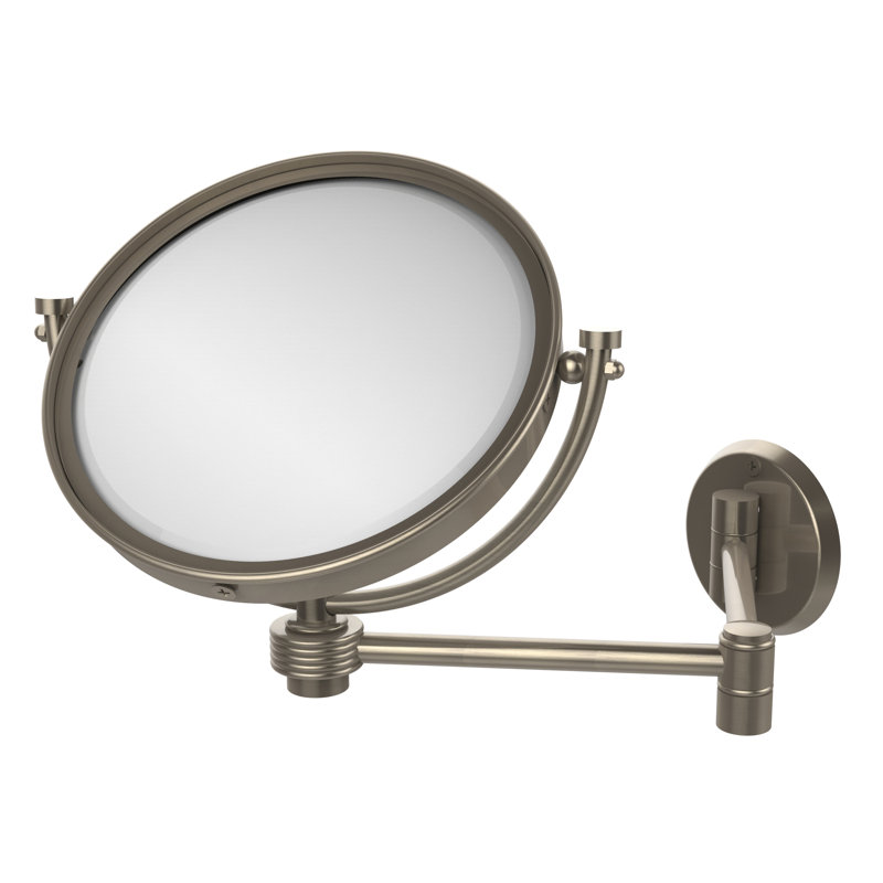 Metal Wall Mirror, Antique Pewter