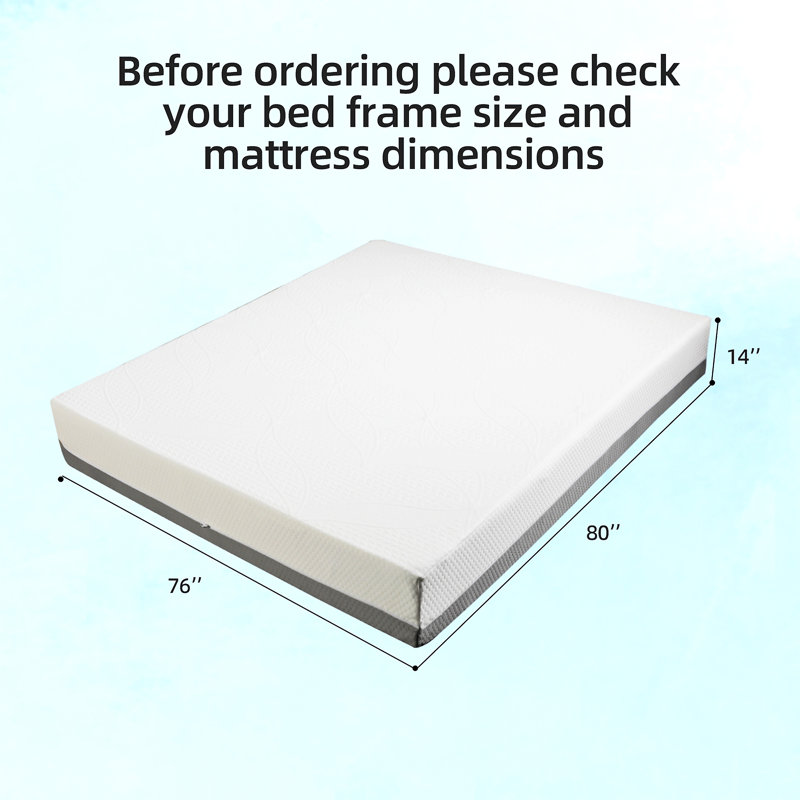 Très grand matelas certifié en mousse 14 po CertiPUR-US, 14", King