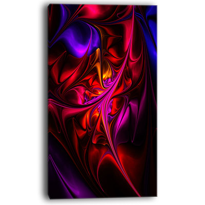 Impression sur toile tendue, en verre coloré magenta