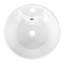 Lavabo de salle de bain rond 33 po en porcelaine vitrifiée avec trop-plein et trou pré-percé-97272169