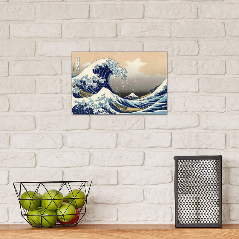 The Great Wave At Kanagawa, 1829 by Katsushika Hokusai - Wrapped Canvas Painting, 101.6 cm H x 66.04 cm W x 3.175 cm D
