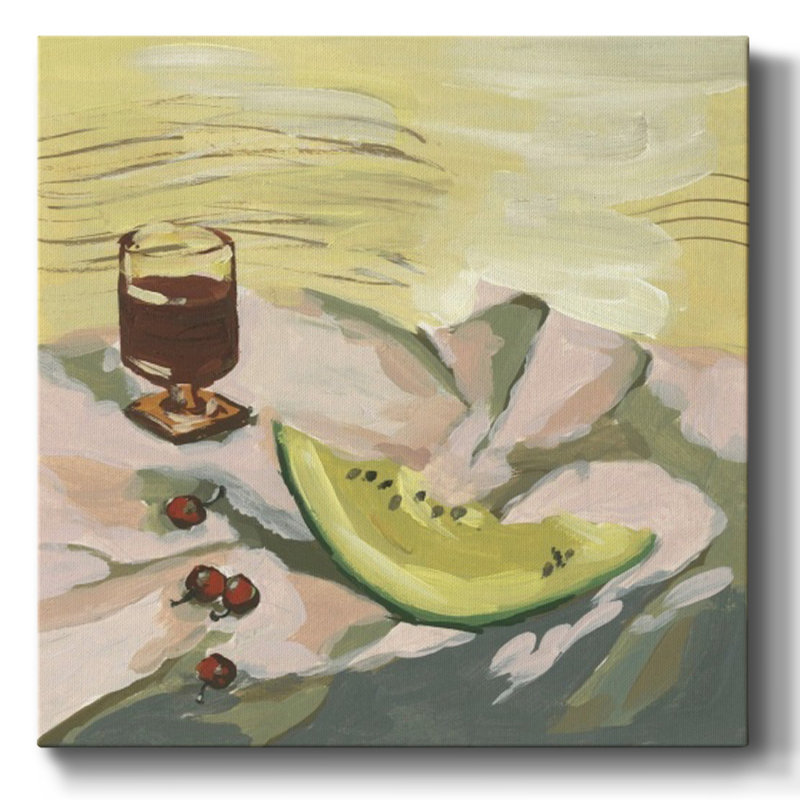 Pique-nique dans l'herbe II sur toile, H 32 po x l 32 po x P 1,5 po