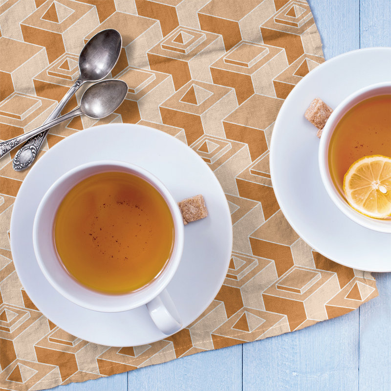 Patricia Geoffrey Tea Towel Kitchen Towel, Light Orange, Poly Twill