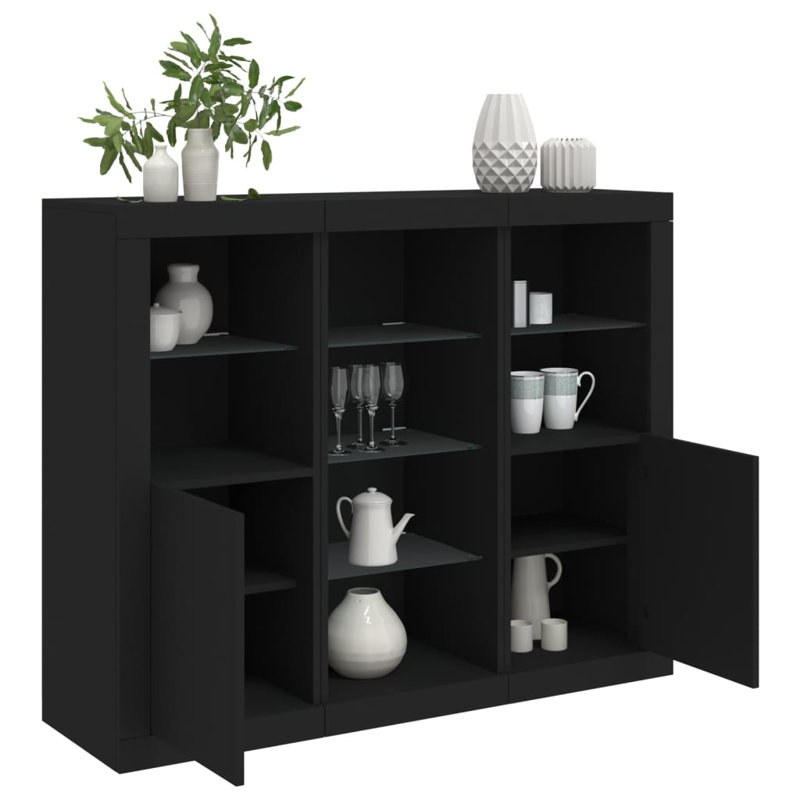 Azsa 123cm Sideboard, Black