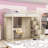 Full Size Loft Bed with Desk and Staircase,Shelves-2022370846