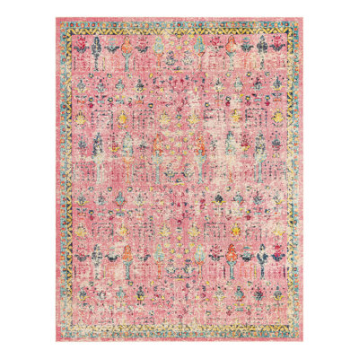 Ector Abstract Pink Area Rug