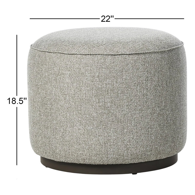 Sinclair Outdoor Ottoman, Gray