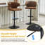 Tabourets de bar réglables, tabouret de comptoir avec dossier, repose-pieds et accoudoirs (ensemble de 2)-607617205-607617207