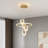 44 Inch High Gold Chandelier With Led Light Sources