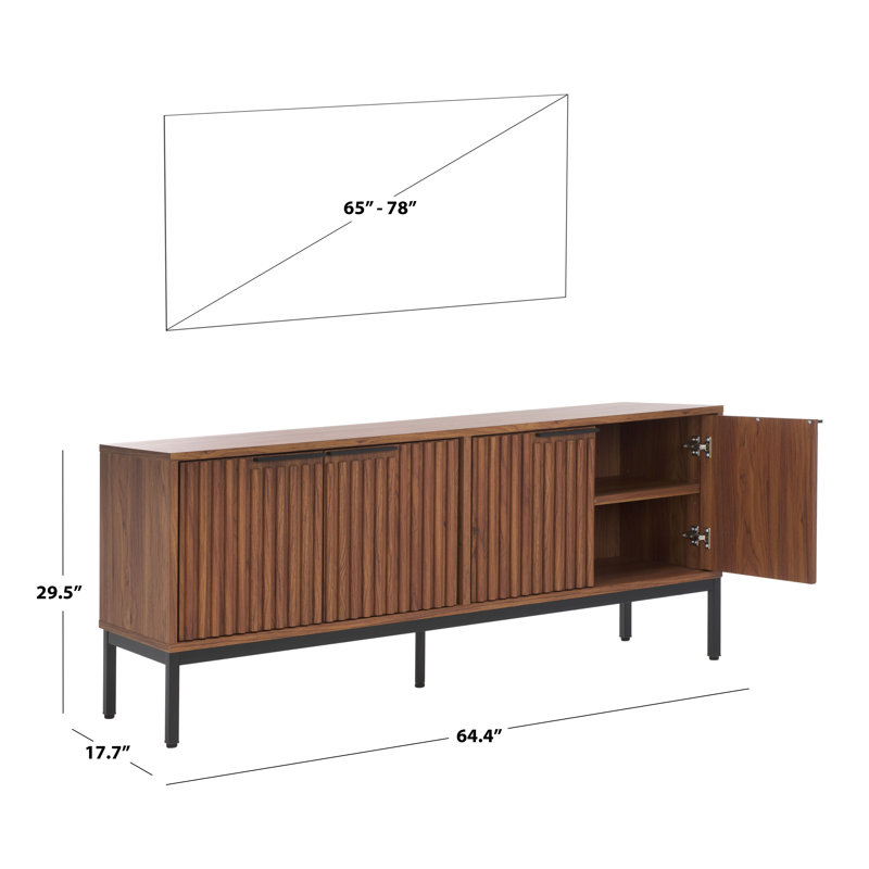 Storage TV Stand, Walnut