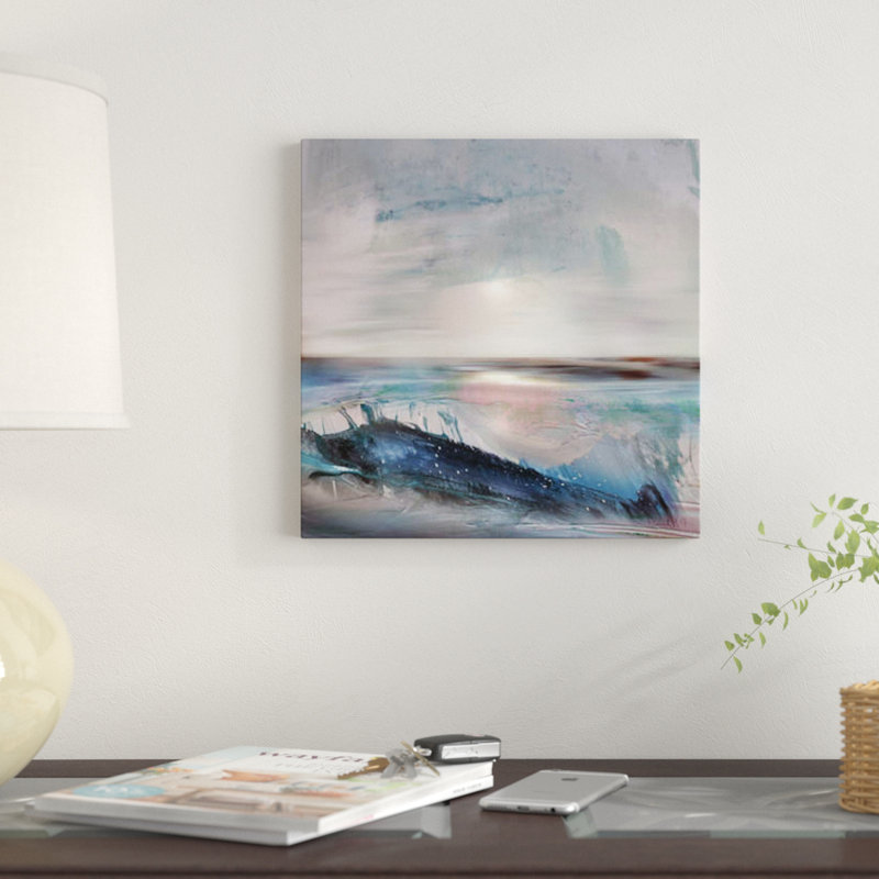 « beach », impression sur toile, H 12 po x l 12 po x P 0,75 po, Toile tendue, Pas de tapis